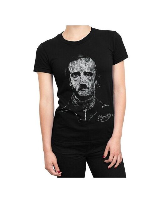Dream Shirts Футболка DreamShirts Эдгар Аллан По Edgar Allan Poe Черная M