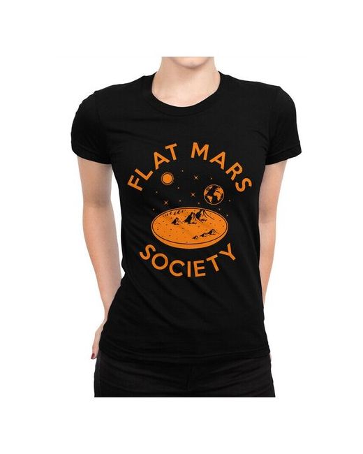 Dream Shirts Футболка DreamShirts Плоский Марс Черная 2XL