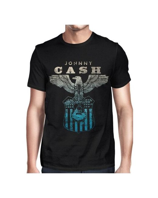 Dream Shirts Футболка DreamShirts Джонни Кэш Johnny Cash Черная XL