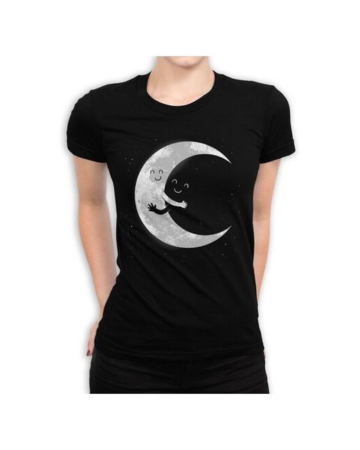 Dream Shirts Футболка DreamShirts Лунные Обнимашки Черная XL