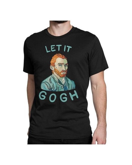 Dream Shirts Футболка Винсент Ван Гог Let It Gogh черная S