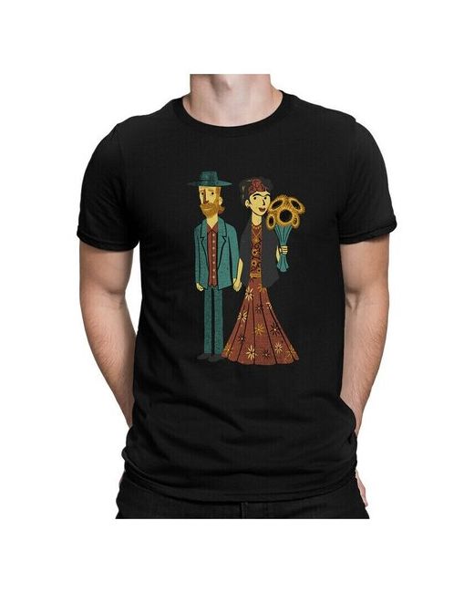 Dream Shirts Футболка DreamShirts Ван Гог и Фрида Кало черная 3XL