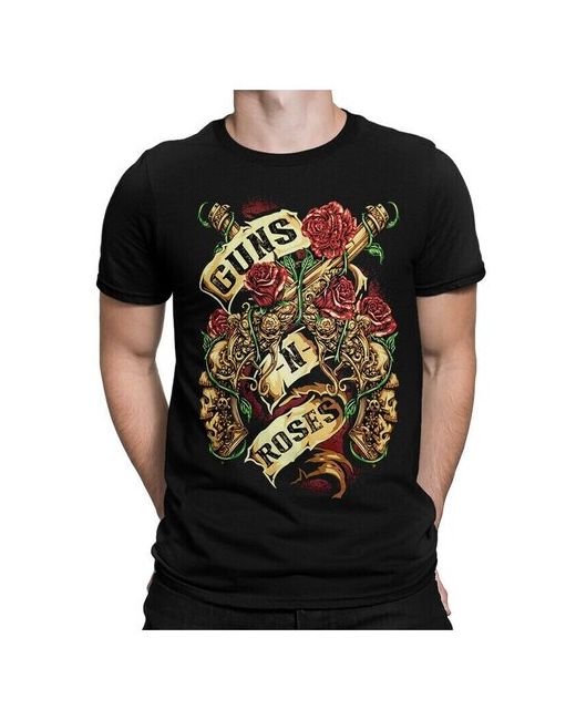 Dream Shirts Футболка DreamShirts Guns and Roses черная 3XL
