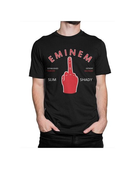 Dream Shirts Футболка DreamShirts Эминем Eminem черная XL