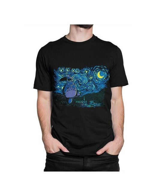 Dream Shirts Футболка DreamShirts Звездная ночь Тоторо черная XS