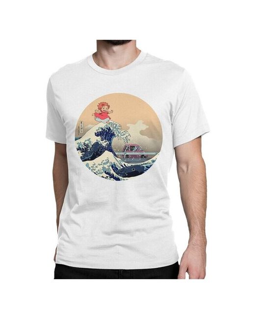 Dream Shirts Футболка Рыбка Поньо и Большая волна в Канагаве L