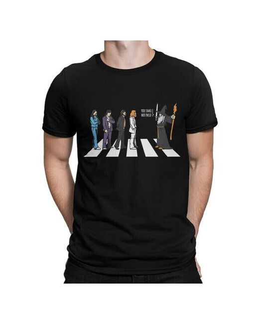 Dream Shirts Футболка DreamShirts The Beatles и Гэндальф черная XL