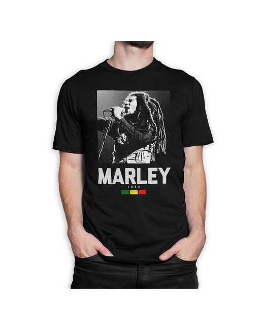 Dream Shirts Футболка Боб Марли Bob Marley Черная L