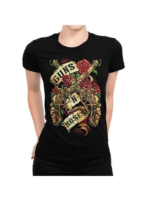 Dream Shirts Футболка DreamShirts Guns and Roses черная 2XL