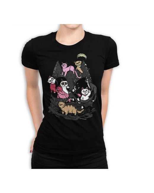 Dream Shirts Футболка DreamShirts Знаменитые коты черная L