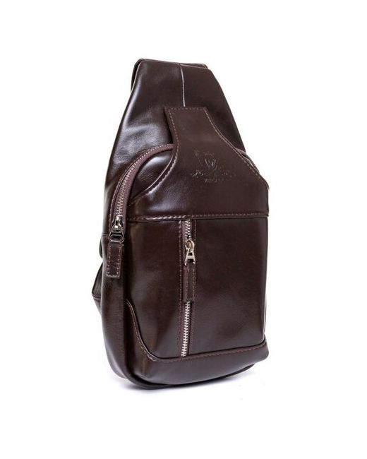 Versado кожаная сумка-рюкзак на одной лямке VD217 brown