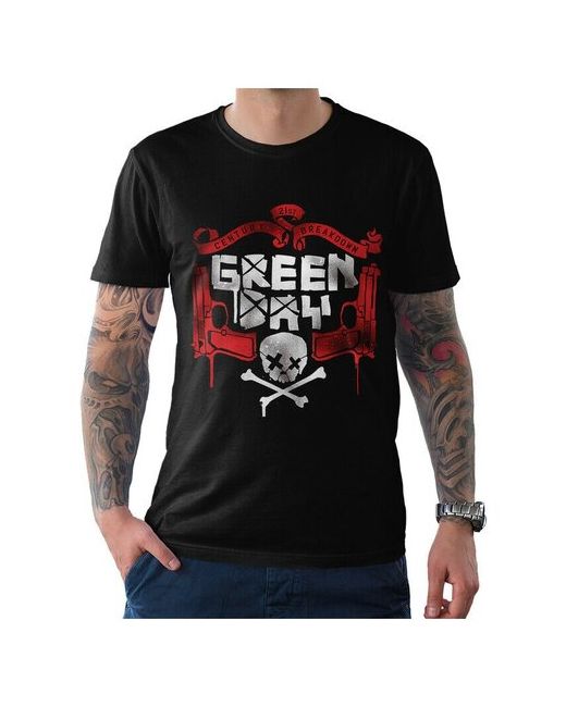 Design Heroes Футболка Группа Green Day Черная S
