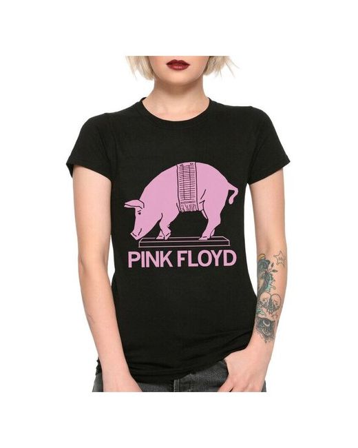 Design Heroes Футболка Pink Floyd Pig Черная M