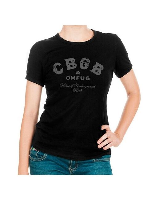 Design Heroes Футболка CBGB And OMFUG Рок Клуб Черная XS