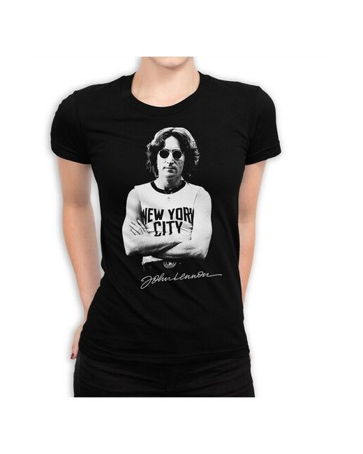 Dream Shirts Футболка Джон Леннон черная XL