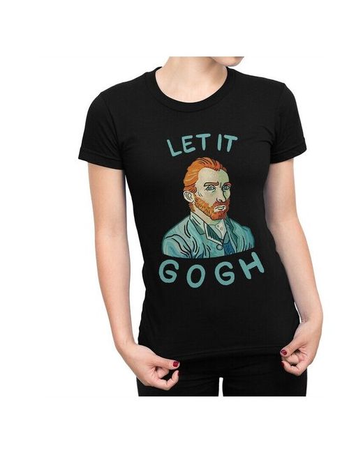 Dream Shirts Футболка Винсент Ван Гог Let It Gogh черная L