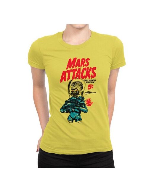 Dream Shirts Футболка Марс атакует желтая M