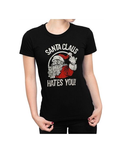 Dream Shirts Футболка Санта Ненавидит Тебя
