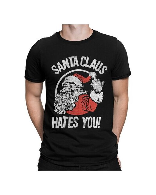 Dream Shirts Футболка Санта Ненавидит Тебя