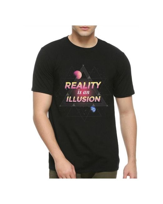 Dream Shirts Футболка Реальность Это Иллюзия Черная 3XL