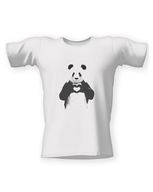 CoolPodarok Футболка Животные Панда с сердечком