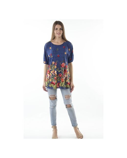 Bast блуза с цветами 9562 размер 46