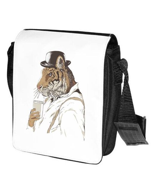 CoolPodarok Сумка на плечо Животные Тигр в шляпе