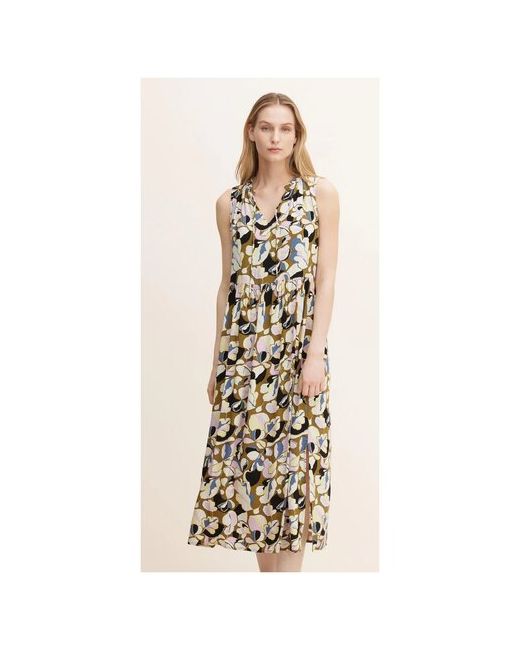 Tom Tailor Платье размер 36 olive colorful floral design