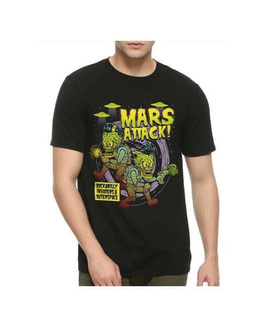 Dream Shirts Футболка DreamShirts Марс Атакует Фильмы и Кино Черная XL