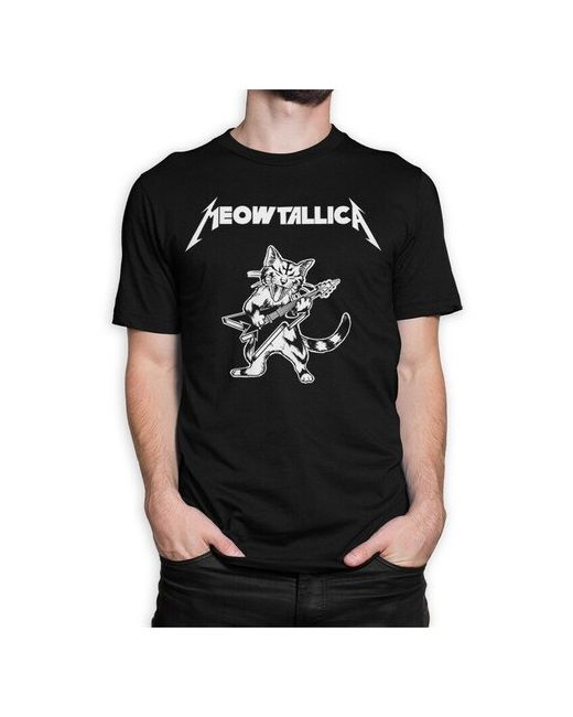 Dream Shirts Футболка DreamShirts Котик Metallica Рок футболка Черная L