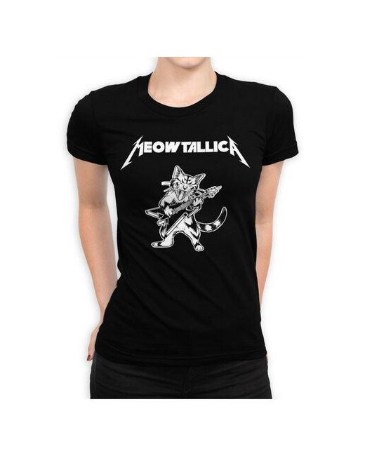Dream Shirts Футболка DreamShirts Котик Metallica Рок футболка Черная S