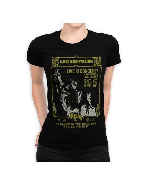 Dream Shirts Футболка DreamShirts Led Zeppelin Лед Зеппелин Черная 2XL