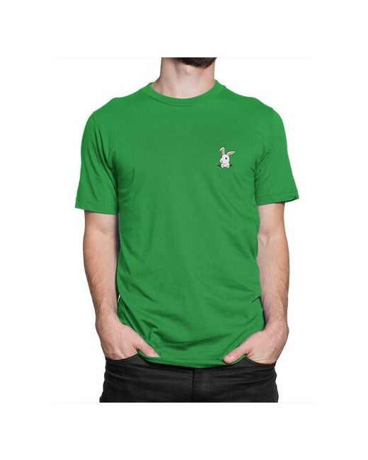 Dream Shirts Футболка Кролик в норке M Зеленая