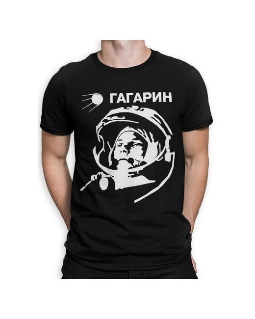 Dream Shirts Футболка DreamShirts Космонавт Юрий Гагарин Космос Черная XS