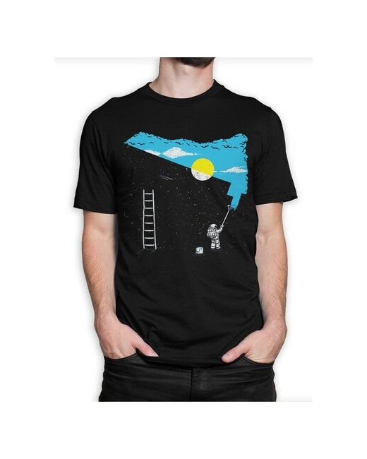 Dream Shirts Футболка DreamShirts Космонавт и Космос Черная 2XL