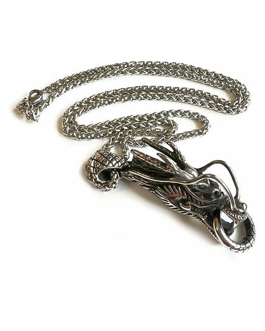 Zorcvens Ожерелье с подвеской в виде головы дракона из нержавеющей стали