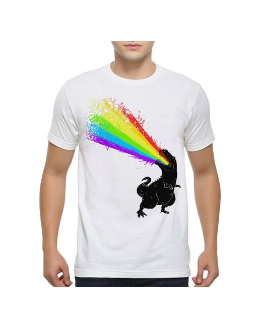 Dream Shirts Футболка DreamShirts Динозавр и Радуга L