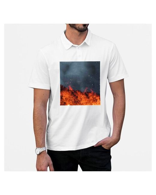 CoolPodarok Рубашка поло Абстракция пламя
