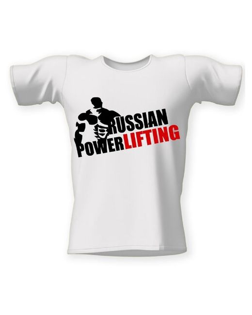 CoolPodarok Футболка Russian powerlifting Русский пауэрлифтинг