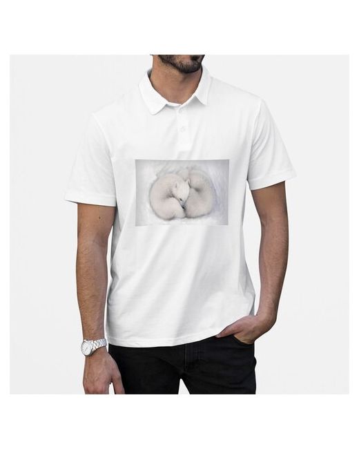 CoolPodarok Рубашка поло Два белых медведя
