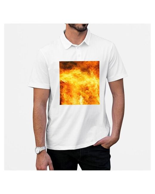 CoolPodarok Рубашка поло Абстракция в пламени