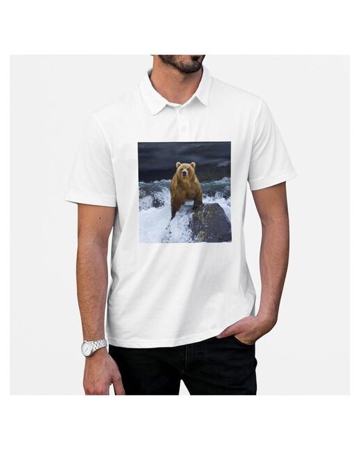 CoolPodarok Рубашка поло Бурый медведь