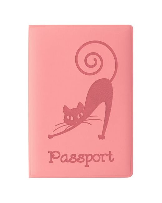Staff Обложка для паспорта мягкий полиуретан Кошка персиковая 237615 2 шт.
