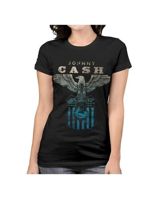 Dream Shirts Футболка DreamShirts Джонни Кэш Johnny Cash Черная L