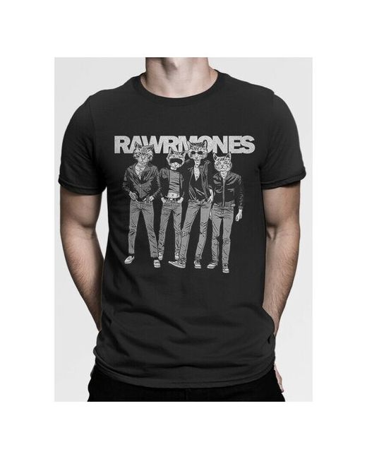 Dream Shirts Футболка DreamShirts Коты Ramones Черная L