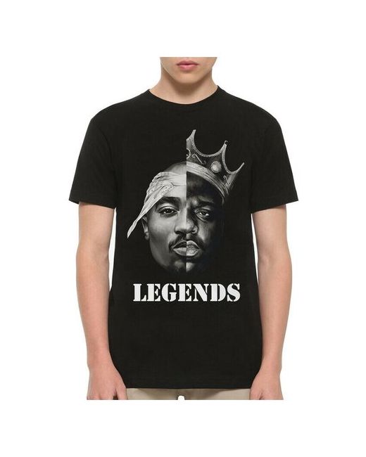 Dream Shirts Футболка Тупак и Бигги 2Pac Notorious BIG черная XL