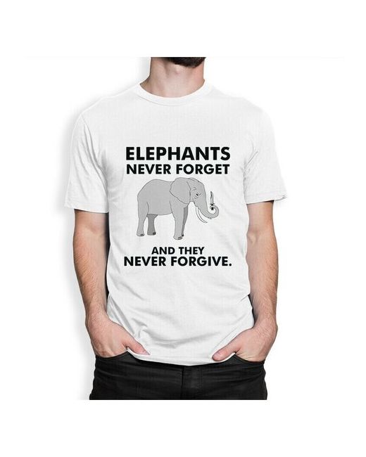 Dream Shirts Футболка DreamShirts Слоны никогда не забывают и прощают XL