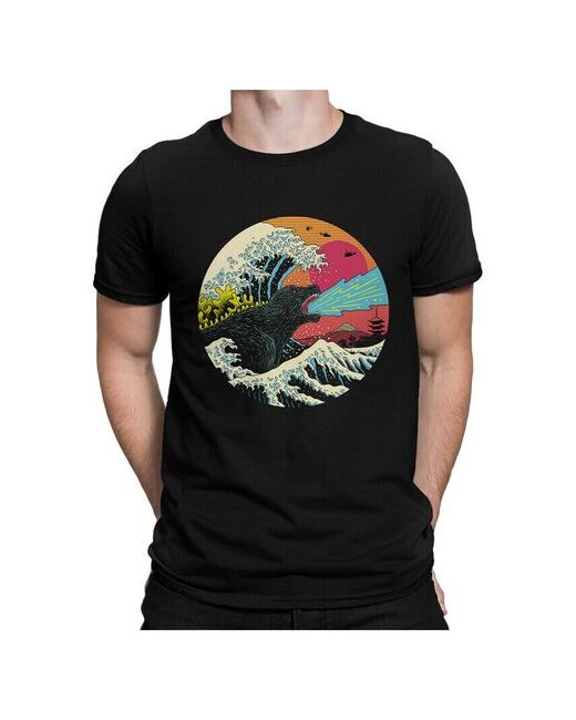 Dream Shirts Футболка DreamShirts Большая волна в Канагаве черная L