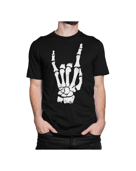 Dream Shirts Футболка DreamShirts Скелет Рок черная XL