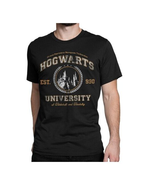 Dream Shirts Футболка DreamShirts Университет Хогвартса черная 2XL